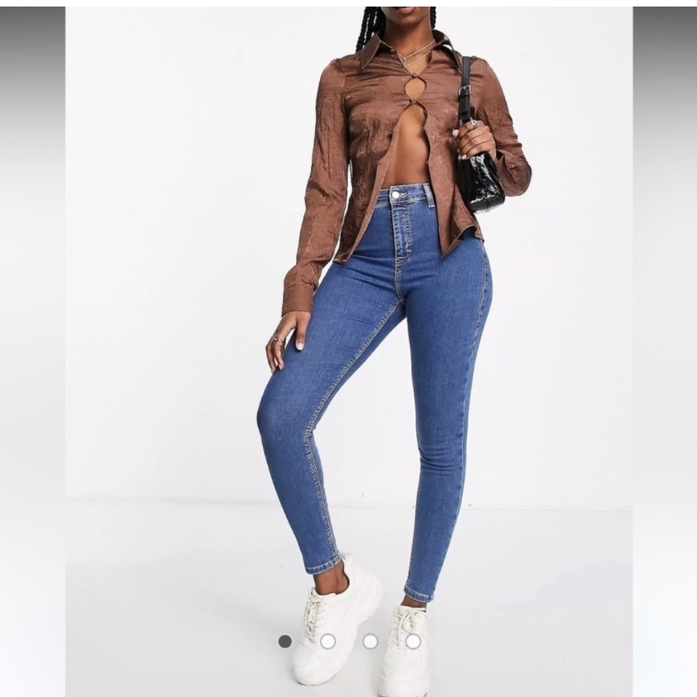 Topshop Skinny Jean Joni Moto High Waist Size W28 L30  NWOT
